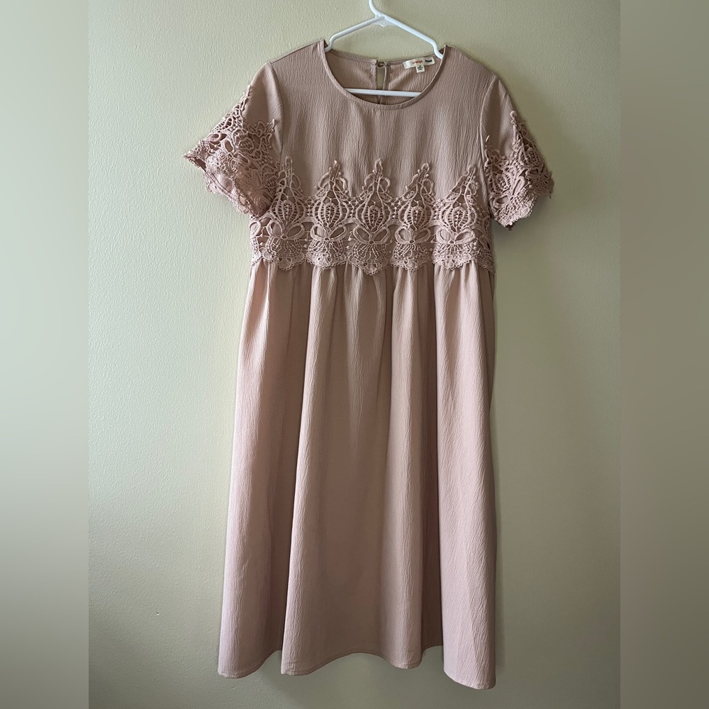 Blush Dress with Lace